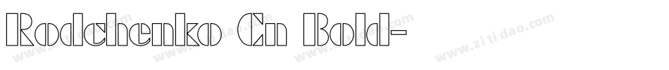 Rodchenko Cn Bold字体转换